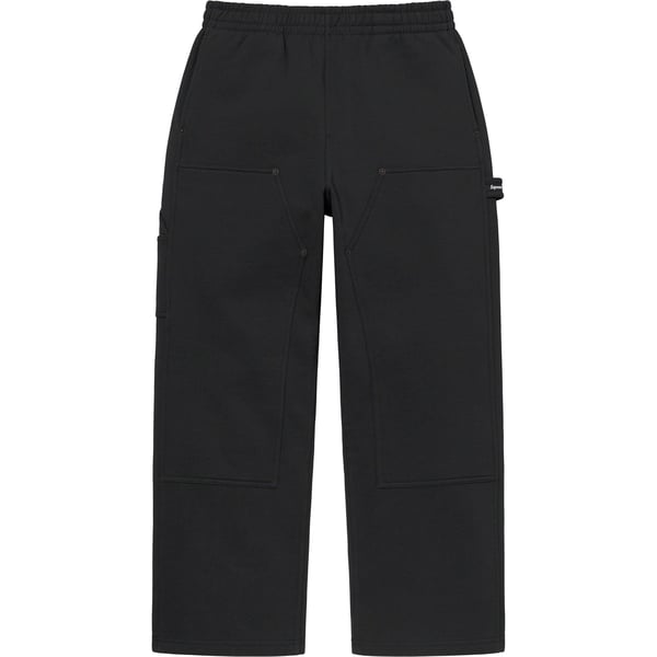 Supreme Double Knee Painter Sweatpant - Black (front)