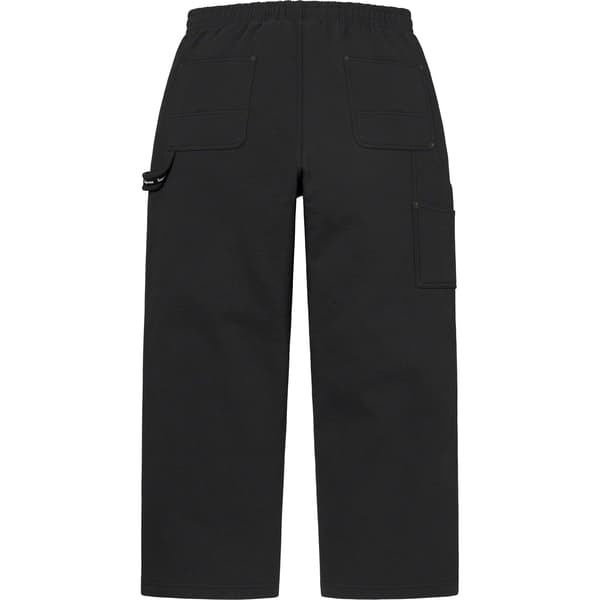 Supreme Double Knee Painter Sweatpant - Black (front)