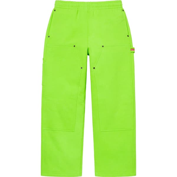 Supreme Double Knee Painter Sweatpant - Bright Green (front)