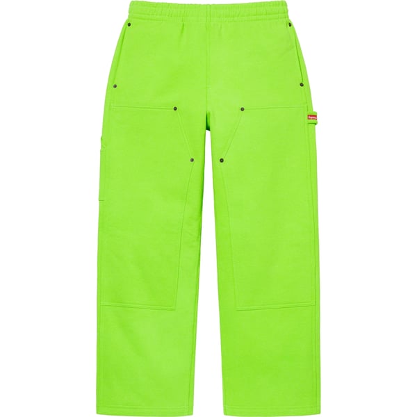 Supreme Double Knee Painter Sweatpant - Bright Green (front)