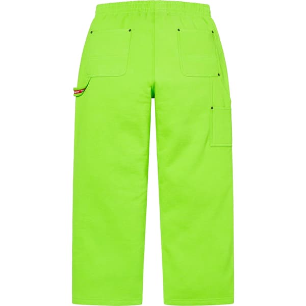 Supreme Double Knee Painter Sweatpant - Bright Green (front)