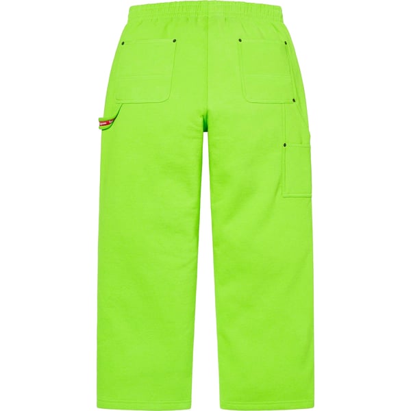 Supreme Double Knee Painter Sweatpant - Bright Green (front)