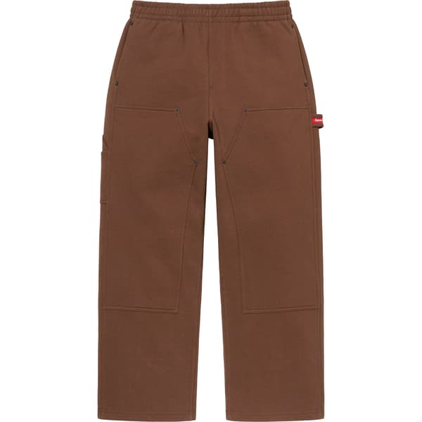 Supreme Double Knee Painter Sweatpant - Brown (front)