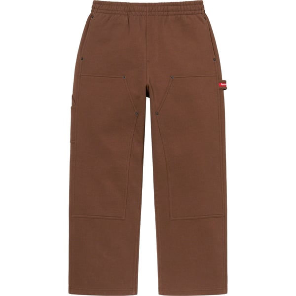 Supreme Double Knee Painter Sweatpant - Brown (front)