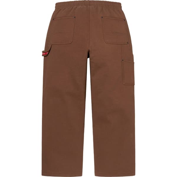 Supreme Double Knee Painter Sweatpant - Brown (front)