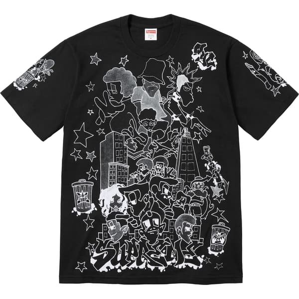 Supreme Downtown Tee - Black (front)