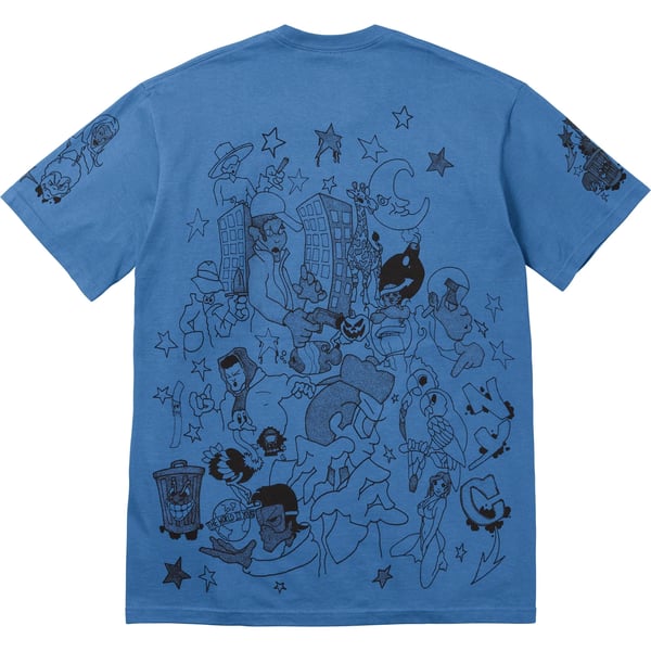 Supreme Downtown Tee - Faded Blue (front)