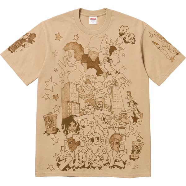 Supreme Downtown Tee - Khaki (front)