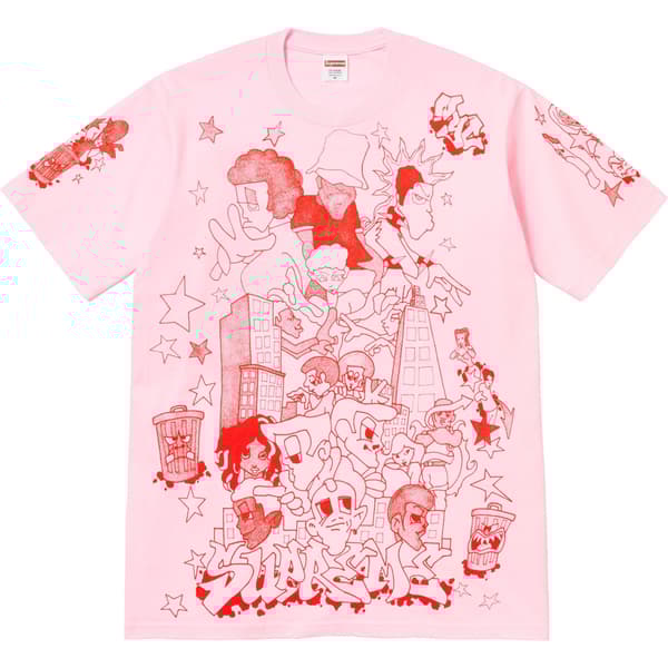 Supreme Downtown Tee - Light Pink (front)