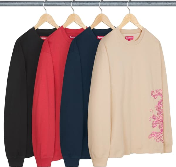Supreme Dragon Embroidered L/S Top - Product Image