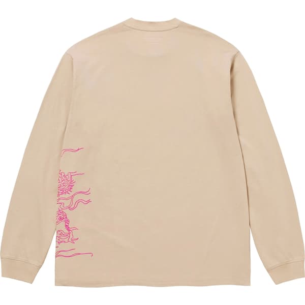 Supreme Dragon Embroidered L/S Top - Khaki (front)