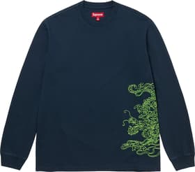 Supreme Dragon Embroidered L/S Top Navy