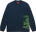 Supreme Dragon Embroidered L/S Top - Navy (front)