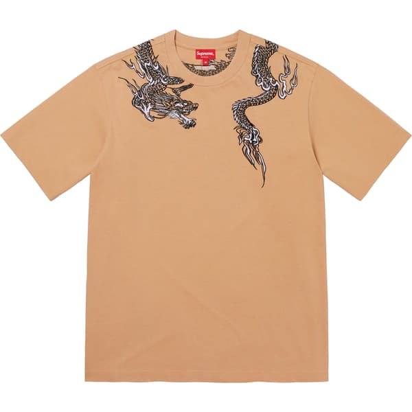 Supreme Dragon Wrap S/S Top - Tan (front)