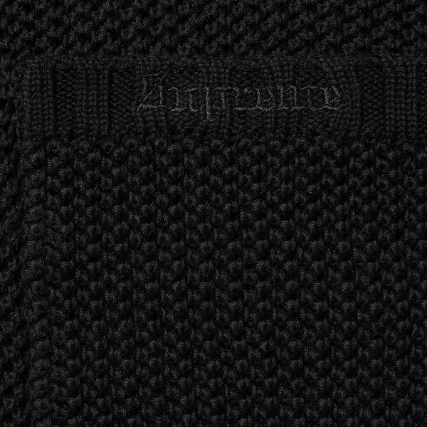 Supreme Dragon Zip Up Sweater Vest - Black (front)