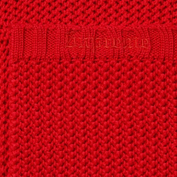 Supreme Dragon Zip Up Sweater Vest - Red (front)