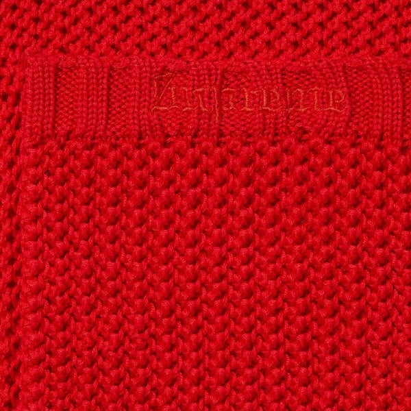 Supreme Dragon Zip Up Sweater Vest - Red (front)