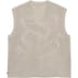 Supreme Dragon Zip Up Sweater Vest - Stone (front)