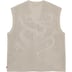 Supreme Dragon Zip Up Sweater Vest - Stone (front)