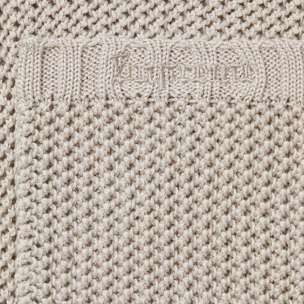 Supreme Dragon Zip Up Sweater Vest - Stone (front)