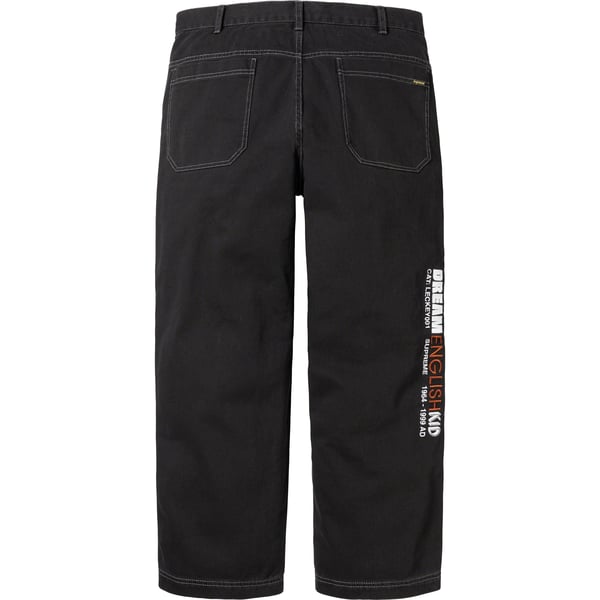 Supreme Dream English Kid Twill Panel Pant - Black (front)