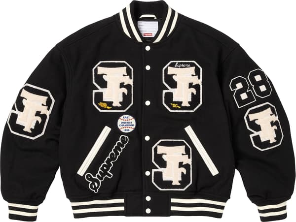Supreme Drill Team Varsity Jacket - Black (front)
