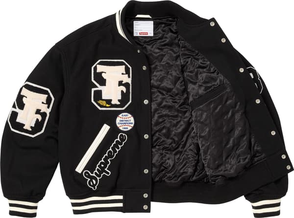 Supreme Drill Team Varsity Jacket - Black (front)