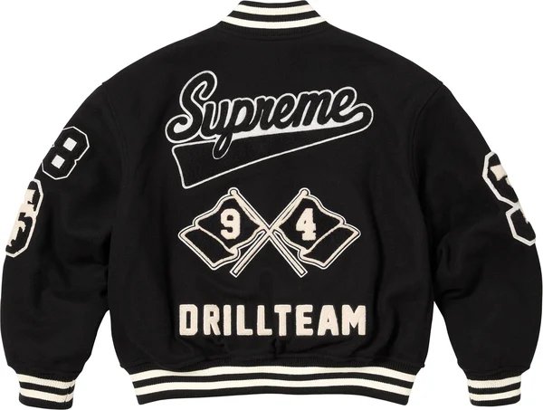 Supreme Drill Team Varsity Jacket - Black (front)