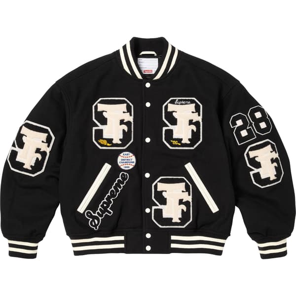Supreme Drill Team Varsity Jacket - Black (front)