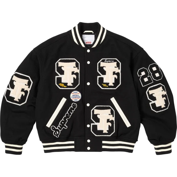 Supreme Drill Team Varsity Jacket - Black (front)