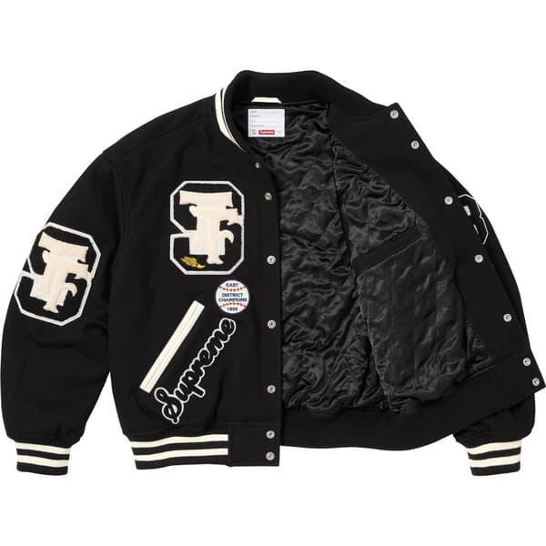 Supreme Drill Team Varsity Jacket - Black (front)