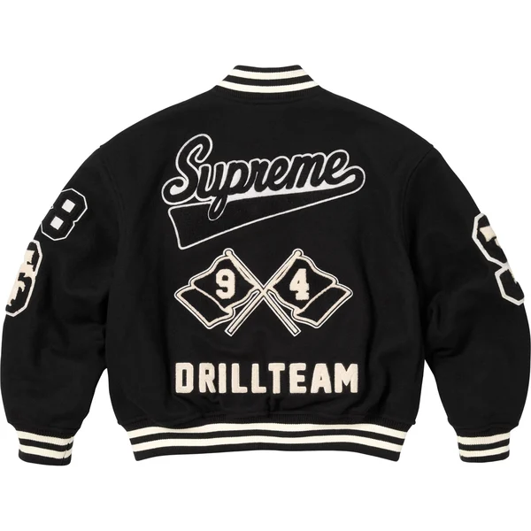 Supreme Drill Team Varsity Jacket - Black (front)