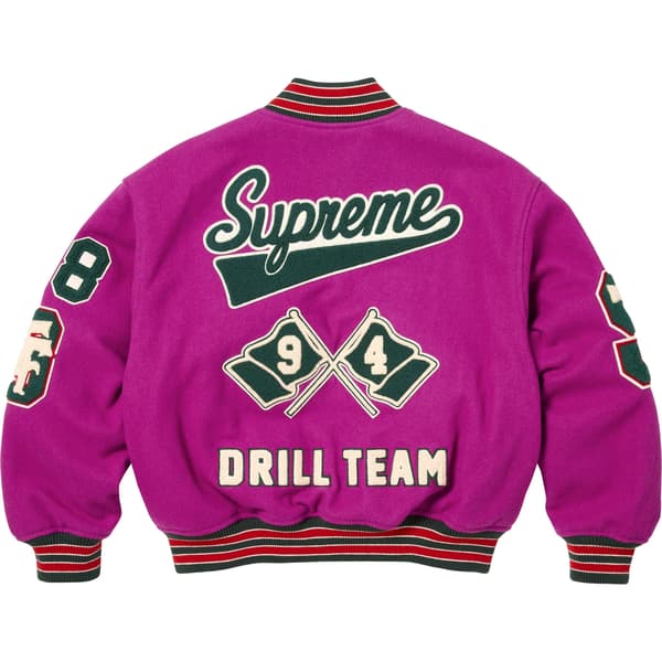 Supreme Drill Team Varsity Jacket - Magenta (front)