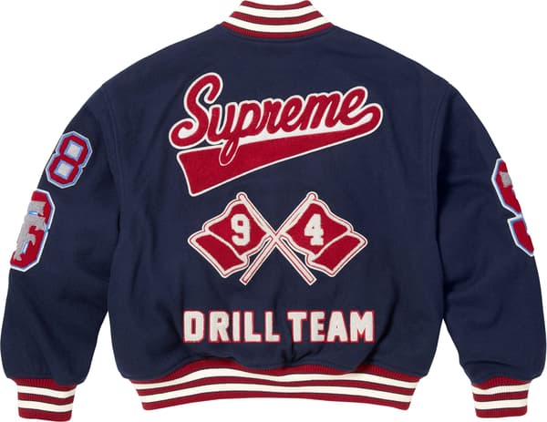 Supreme Drill Team Varsity Jacket - Navy (front)
