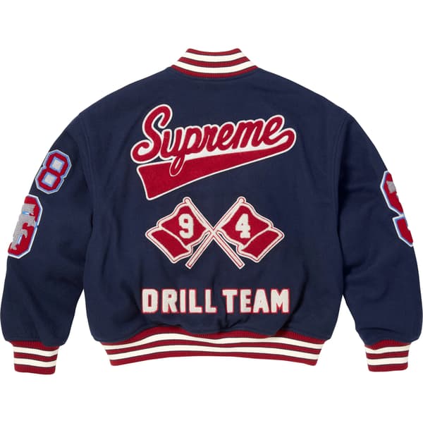 Supreme Drill Team Varsity Jacket - Navy (front)