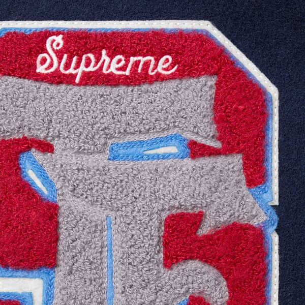 Supreme Drill Team Varsity Jacket - Navy (front)