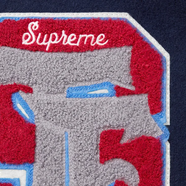 Supreme Drill Team Varsity Jacket - Navy (front)