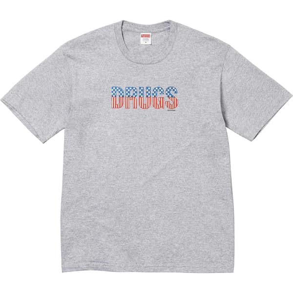 Supreme Drugs Tee - Heather Grey (front)