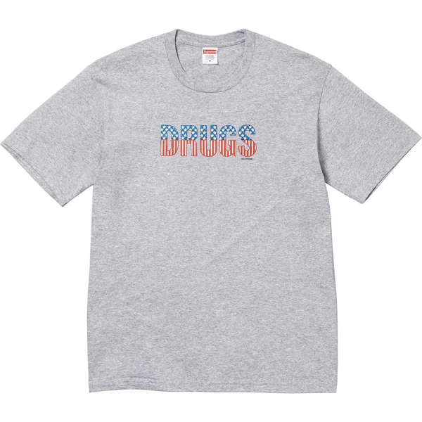 Supreme Drugs Tee - Heather Grey (front)