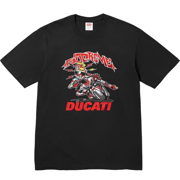 Supreme Ducati Bike Tee - Black (front)