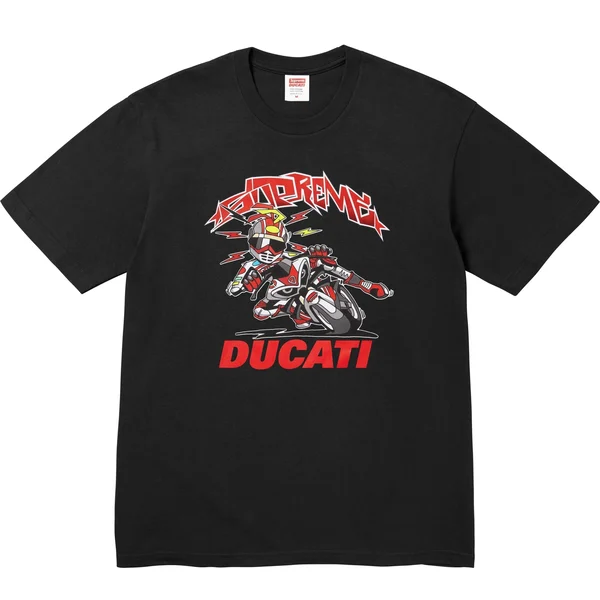 Supreme Ducati Bike Tee - Black (front)