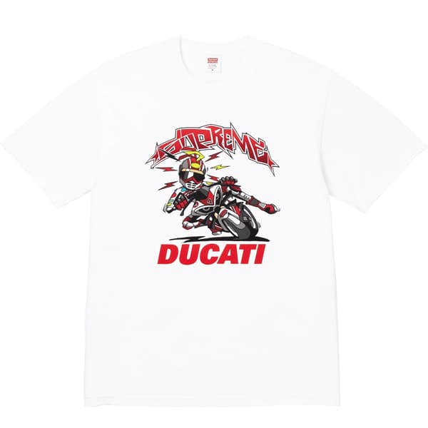 Supreme Ducati Bike Tee - White (front)