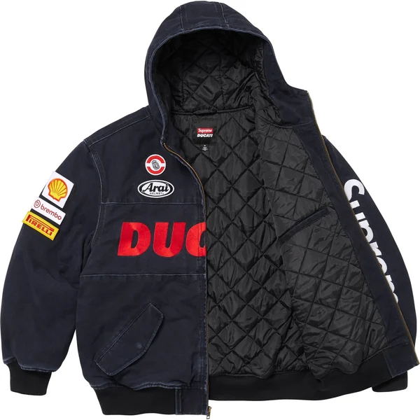 Supreme Ducati Hooded Racing Jacket - Black (front)