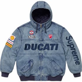 Supreme Ducati Hooded Racing Jacket Denim