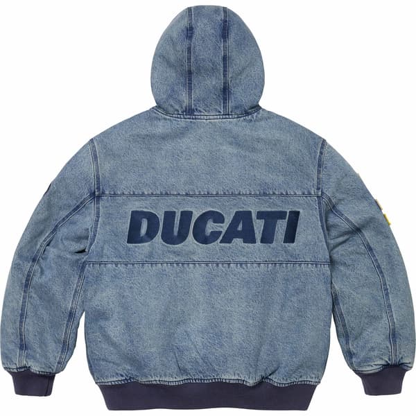 Supreme Ducati Hooded Racing Jacket - Denim (front)