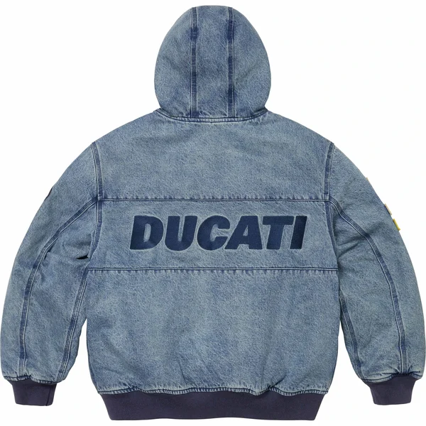 Supreme Ducati Hooded Racing Jacket - Denim (front)