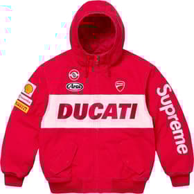 Supreme Ducati Hooded Racing Jacket Red