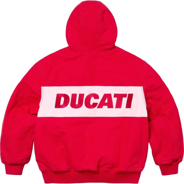 Supreme Ducati Hooded Racing Jacket - Red (front)