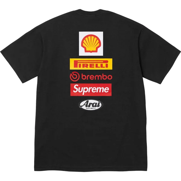 Supreme Ducati Logos Tee - Black (front)