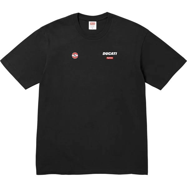 Supreme Ducati Logos Tee - Black (front)